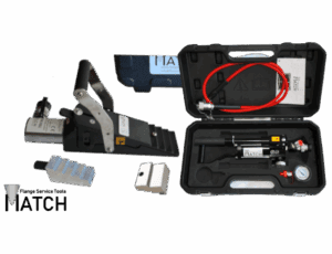 Hydraulic lifting wedges (HPLW18T Single) with transport case, step block and safety block and hydraulic hand pump (HP350AEX) single connection with 1x rod hydraulic hose in transport case